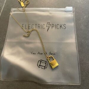 Electric picks love letters necklace